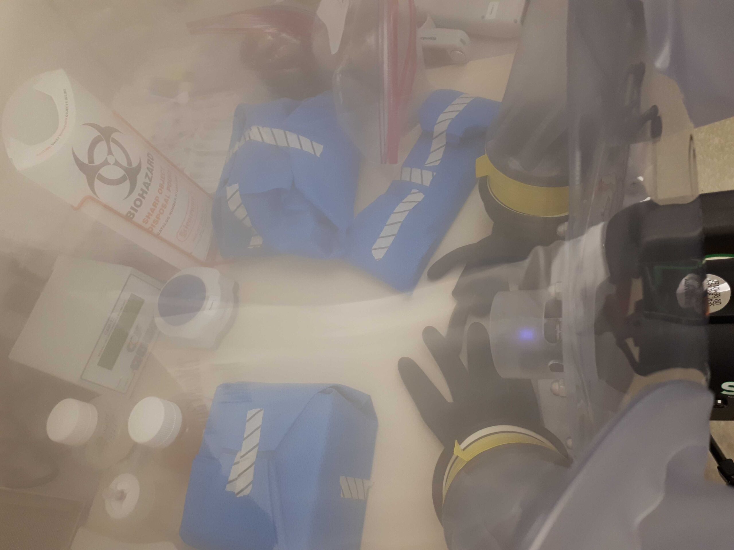 Coy anaerobic chamber featuring a gloved setup for advanced fecal studies.